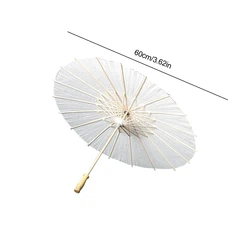 Elegant 60cm Decorative Paper Parasol for DIY Crafts and Weddings
