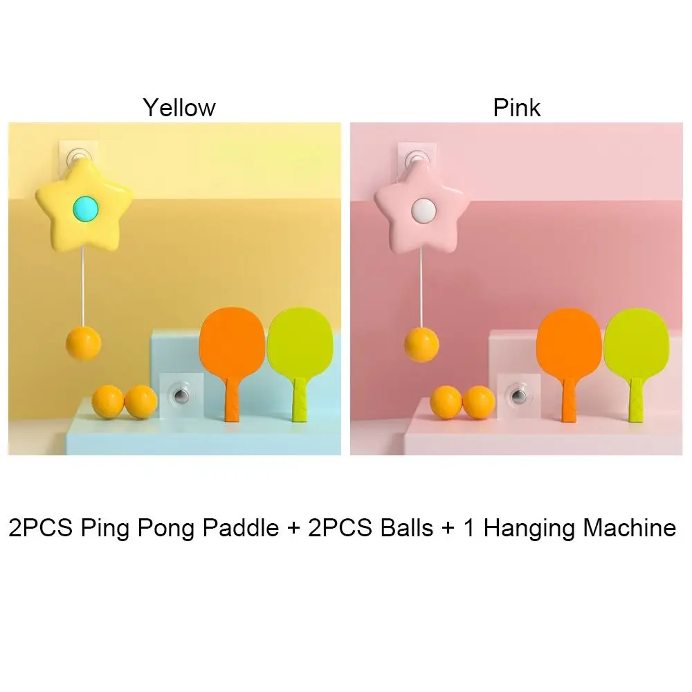 Hand-eye Coordination Parent-child Interaction Prevention of Myopia Ping Pong Rackets Hanging Table Tennis Trainer