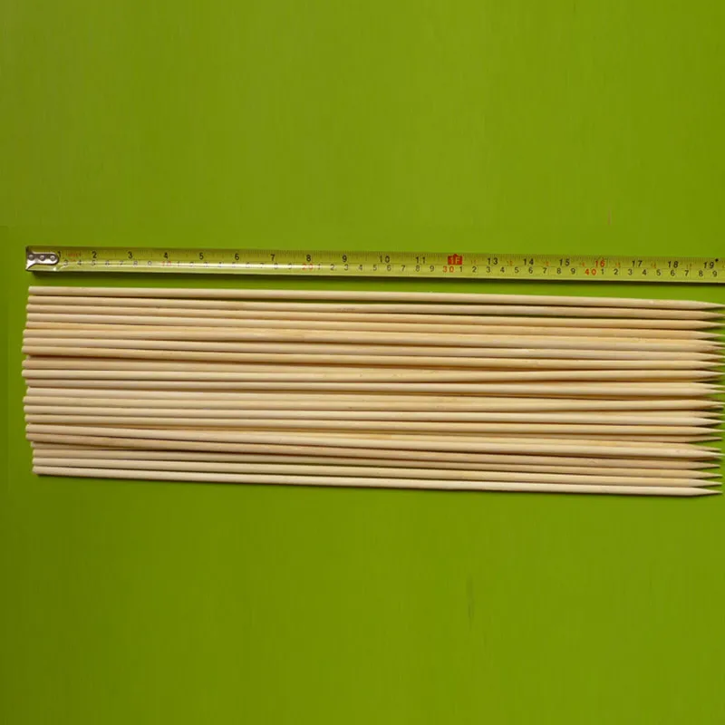50cm x 6mm BBQ Bamboo Skewers Super Long Tornado Potato Wood Skewer Wooden Spiral BBQ Needle Bar Restaurant Supply 50-100pcs