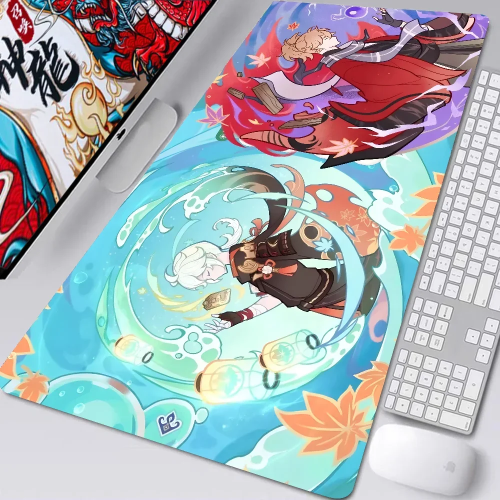 1pc Kaedehara Kazuha Genshin Impact Mouse Pad Desk Mat With Pad Gaming Accessories Prime Gaming XXL Keyboard Pad 4