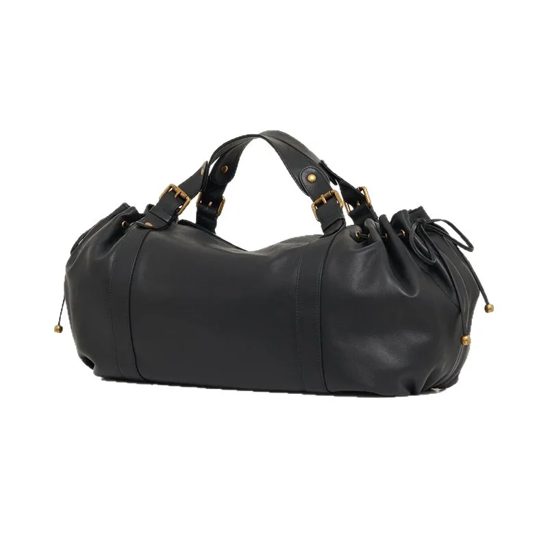 Advanced Retro Bag for Women's 2025 New Textured Frosted Shoulder Bag with Large Capacity Crossbody Commuting Tote Bag