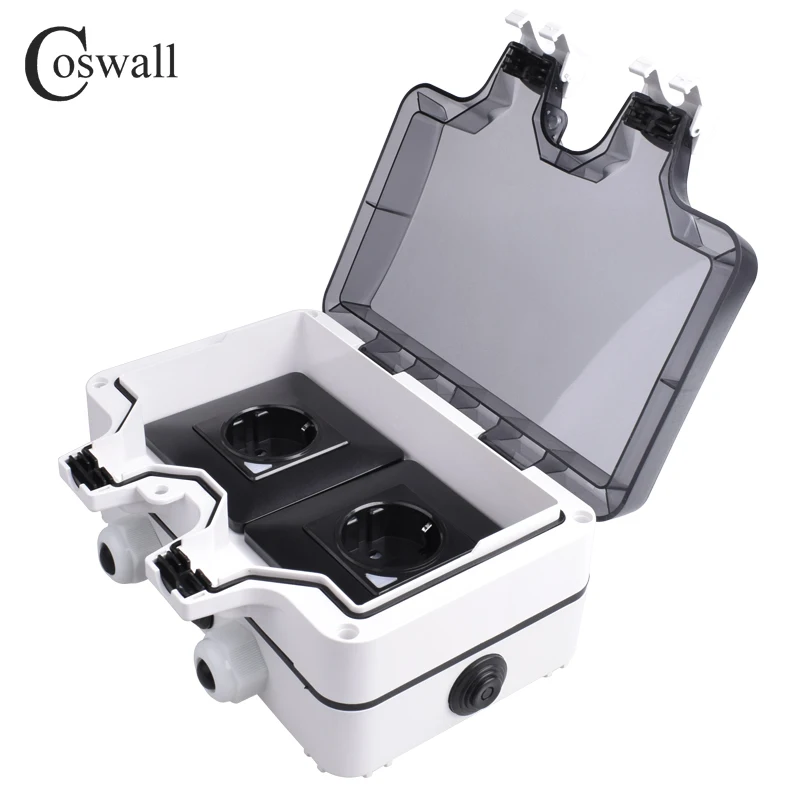 coswall ip66 soquete padrao frances impermeavel tuya wifi 03
