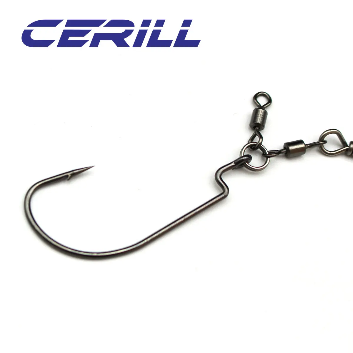 Cerill 5 PCs Heavy Duty Hook Wide Gap Rig Wire Punching Drop Shot With  Swivel Fishing Weights Japan Tokyo Fishing Accessories