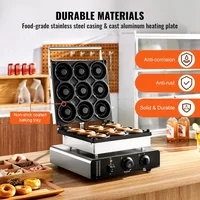 Doughnut Maker, commercial 9-hole double-sided heated waffle maker, for restaurant and home, breakfast maker 1
