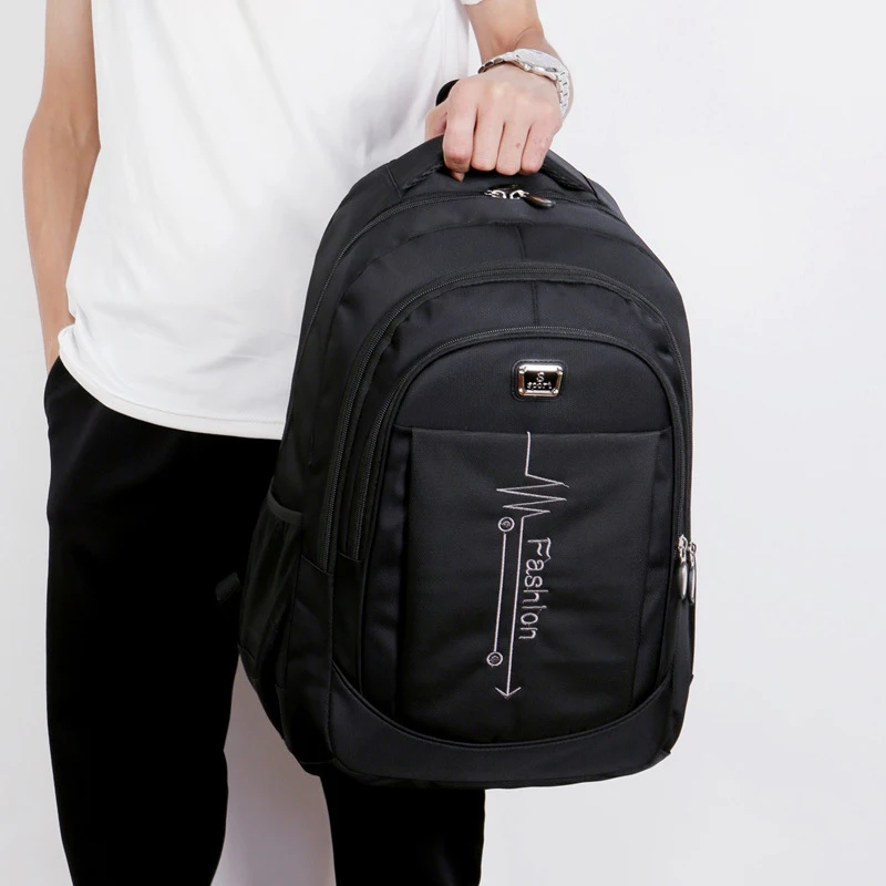 Men's backpack - large capacity, adjustable shoulder straps, multiple compartments, suitable for school, travel, and work, trave