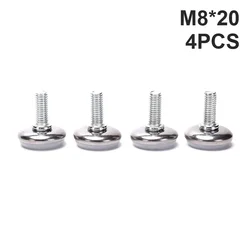 Set of 4 Adjustable Steel Furniture Legs with Anti - Slip Base and Leveling Feet (Type 5)