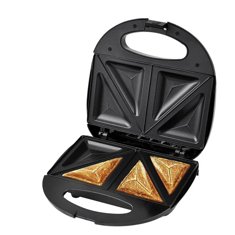 Portable Electric Sandwich Maker Non-Stick Coating Folded Fast Uniform Heating Anti-Scalding Handle Breakfast Waffler Mchine