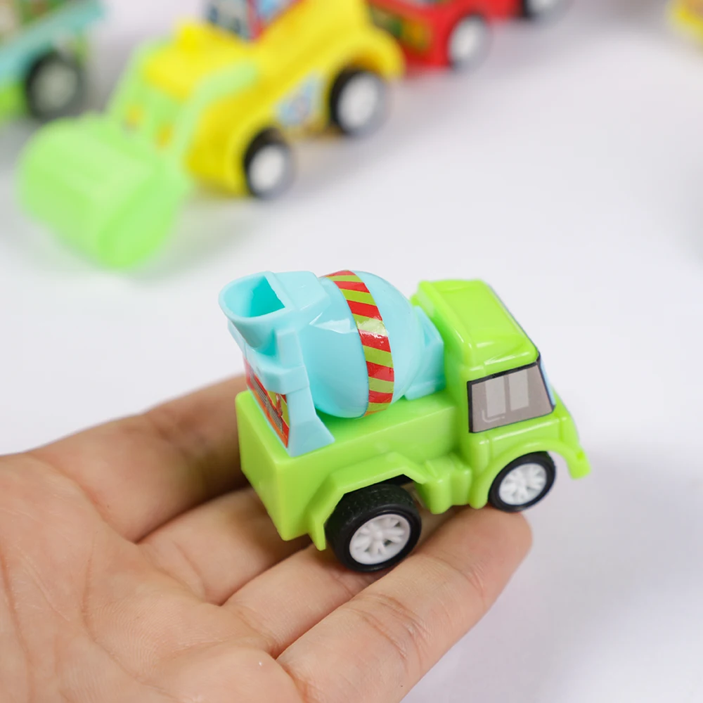 8Pcs Cute Engineering Vehicle Construction Car Pull Back Toys for Kid Birthday Party Favors Pinata Fillers Kindergarten Rewards