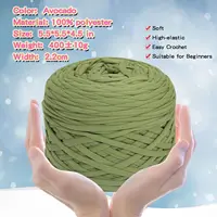 400g/Pc Thick Knitting Yarn T Shirt Yarn Elastic Fabric Cloth for Hand DIY Bag Blanket Cushion Crocheting Projects 2