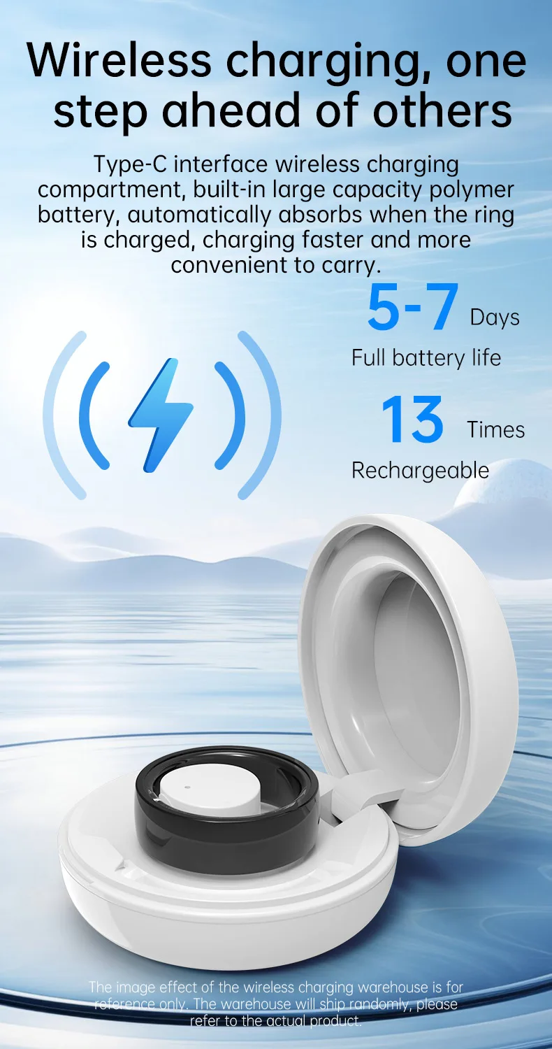 R1000 Stainless Steel Health Tracker Smart Ring Blood Oxygen Pressure Heart Rate Monitor Smart Finger Rings Fitness Waterproof