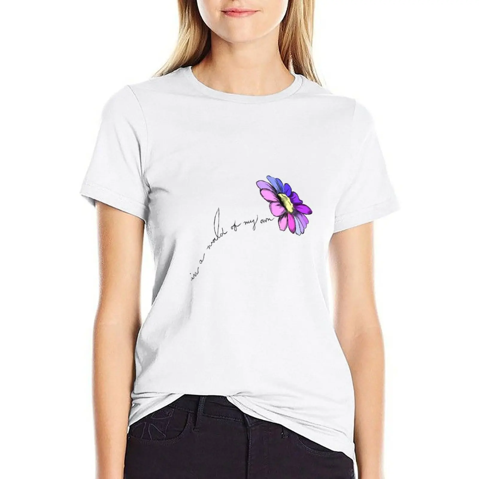 

In a World of my own T-shirt cute tops shirts graphic tees cropped t shirts for Women
