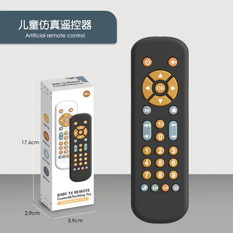 Baby Simulation TV Remote Control Toys Musical Light Sensory Kid Early Educational Learning Montessori Christmas present 6