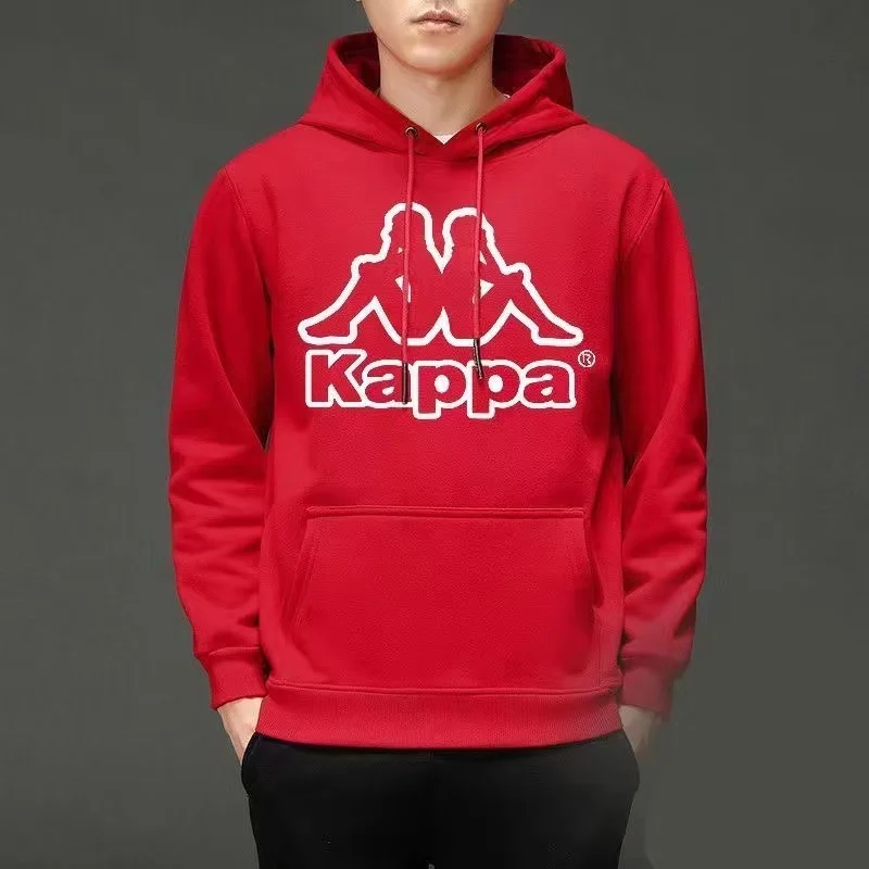 

Kappa Hooded Sweater Men's Casual Sports Print Couple Wear Long Sleeve Plush Thickened Unisex Hoodie