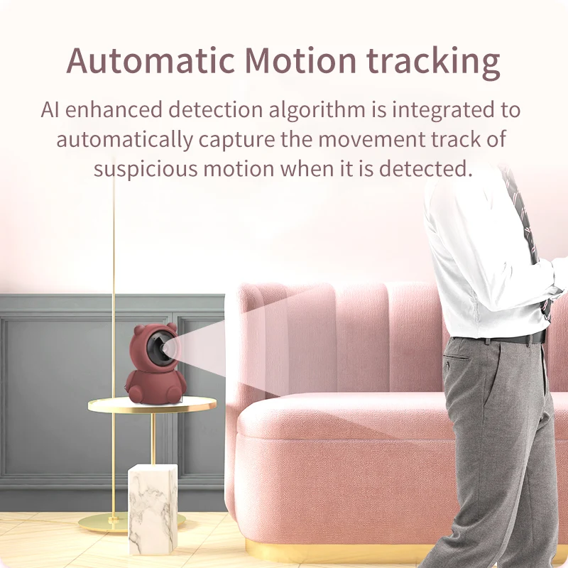 2MP 1080P WiFi Camera IP PTZ Camera Wireless Home Security Camera Indoor IR Night Vision Surveillance YCC365 Bear Set Camera 4
