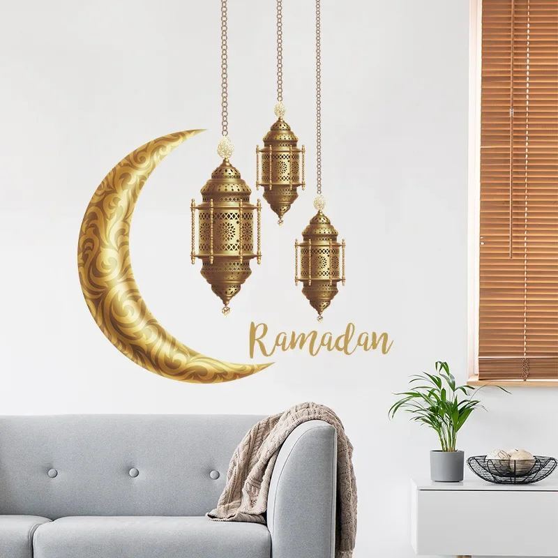  196 Stück Ramadan Fensteraufkleber, Eid Mubarak Fenster Aufkleber,  Stern Halbmond Laterne Aufkleber Fenstersticker, Ramadan Dekorationen für  Zuhause, Fensteraufkleber für Muslim Eid Mubarak Party