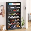 70.8'' 2PCS Shoe Cabinet，9 Tiers 40-45 Pairs Heavy Duty Wood Freestanding Shoe Storage Cabinet，Shoe Cabinet with Open Storage 5