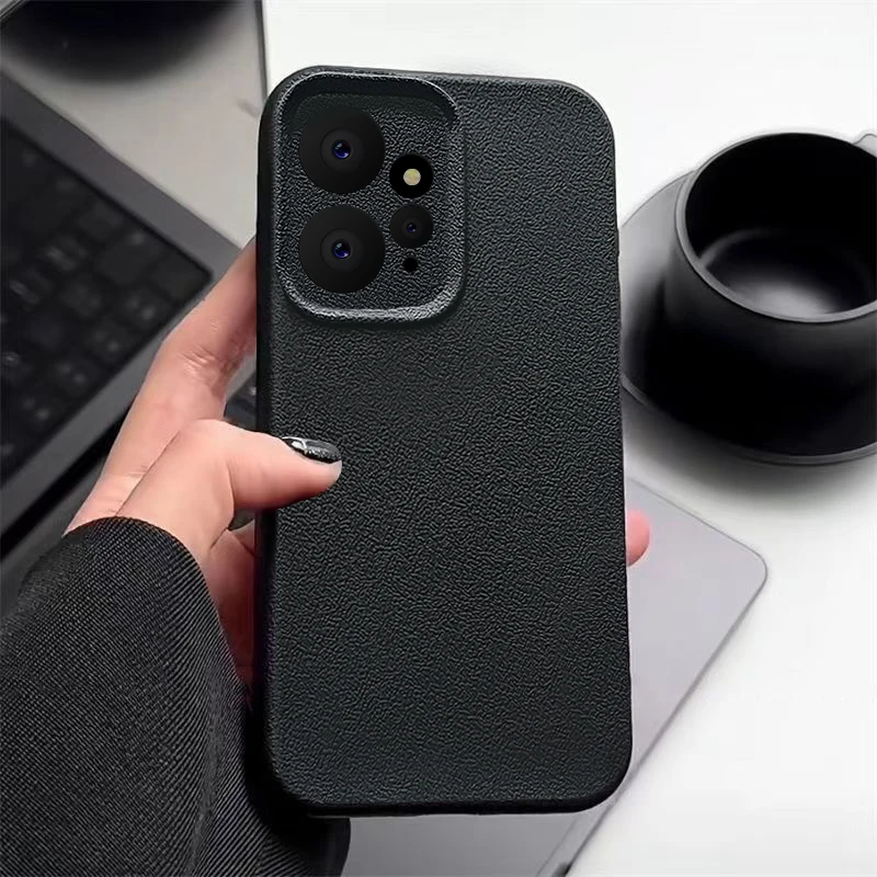 Luxury Leather Texture TPU Soft Phone Case - Sleek and Durable Protection