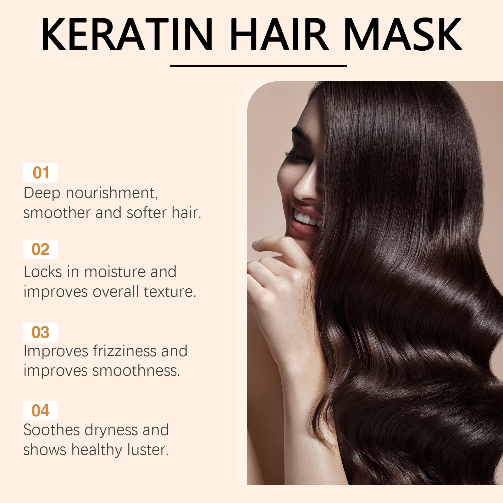 Collagen Hair Mask Anti Prevent Frizz Repairing Damaged Reduce Breakage Eliminating Split Ends Nourish Scalp Smoothing Hair Mask 4 Collagen Hair Mask Anti Prevent Frizz Repairing Damaged Reduce Breakage Eliminating Split Ends Nourish Scalp Smoothing Hair Mask - Image 4
