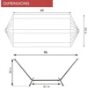 Double Hammock with Stand Two Person Hammock Adjustable with Space Saving Steel Hammock Stand Includes Portable Carrying Case 4