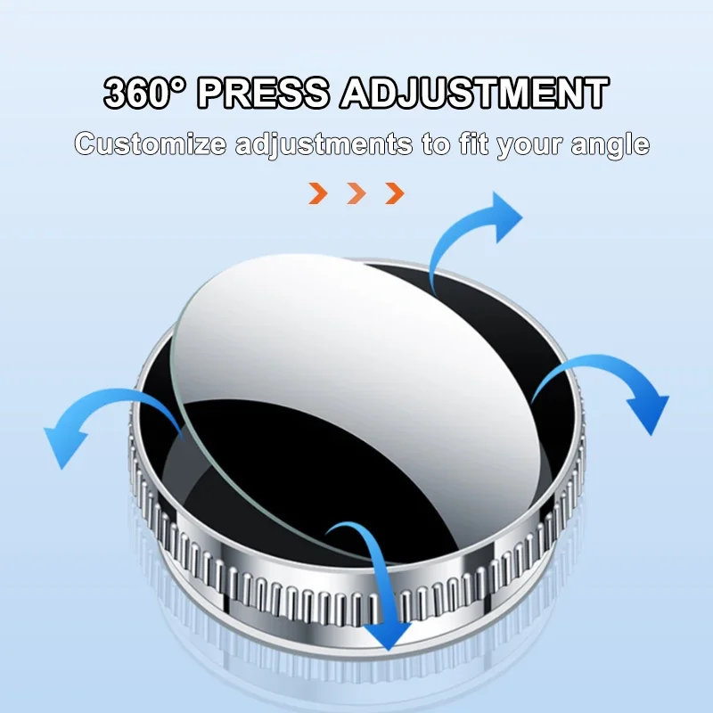 Car Rearview Sucker Mirrors 360 Blind Spot Mirror Adjustable Round Frame Wide-angle Rearview Auxiliary Convex Mirror