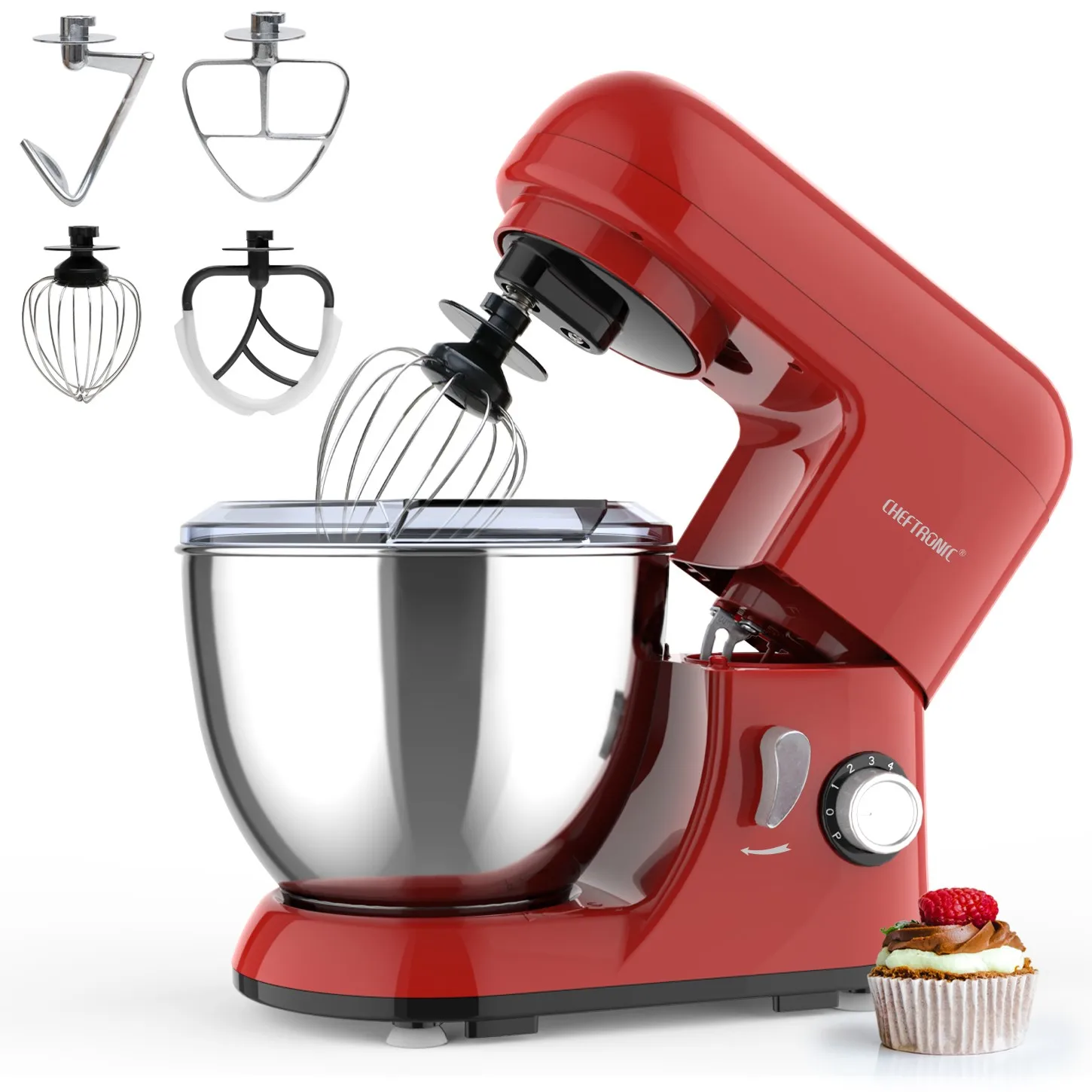 Food mixer US Plug 1pc kitchen machine 4.5 Qt Tilt-Head Electric Household Stand Mixer-500W 6+P Speed Food Beater And Butter Beater