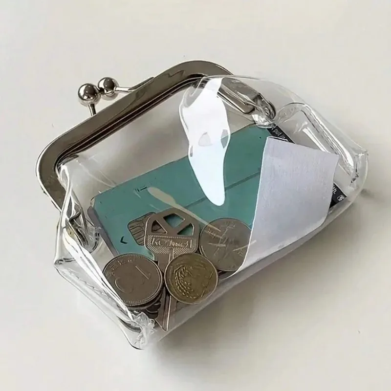 1PC Transparent Storage Bag, Mini Wallet, Portable Makeup Bag, Travel Storage Bag, Handbag, Suitable for Daily and Travel Use
