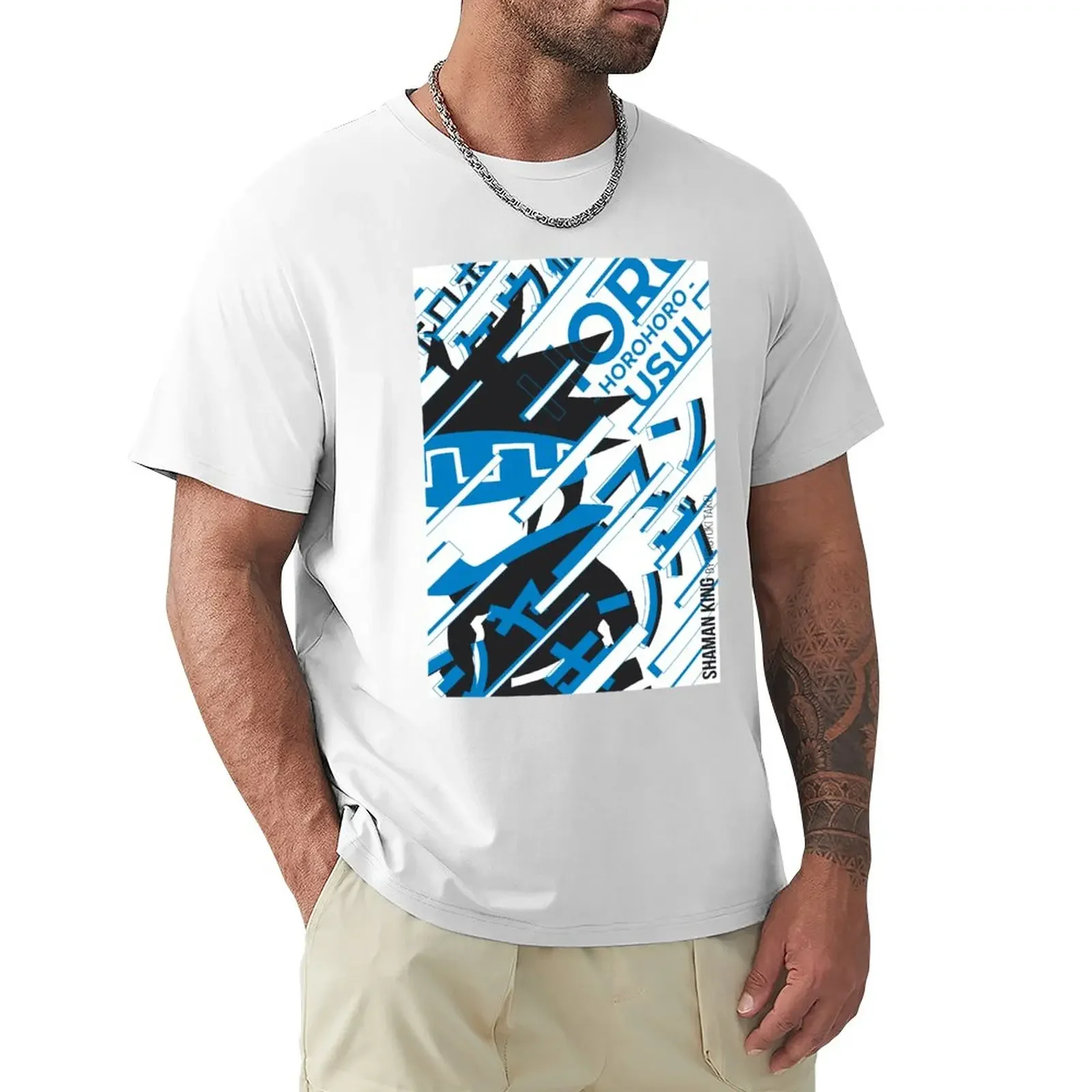 Horohoro-Sciamano King T-Shirt Vintage Top Slim Fit T-Shirt Per Uomo Camicetta Oversize Estate Top Abbigliamento Uomo