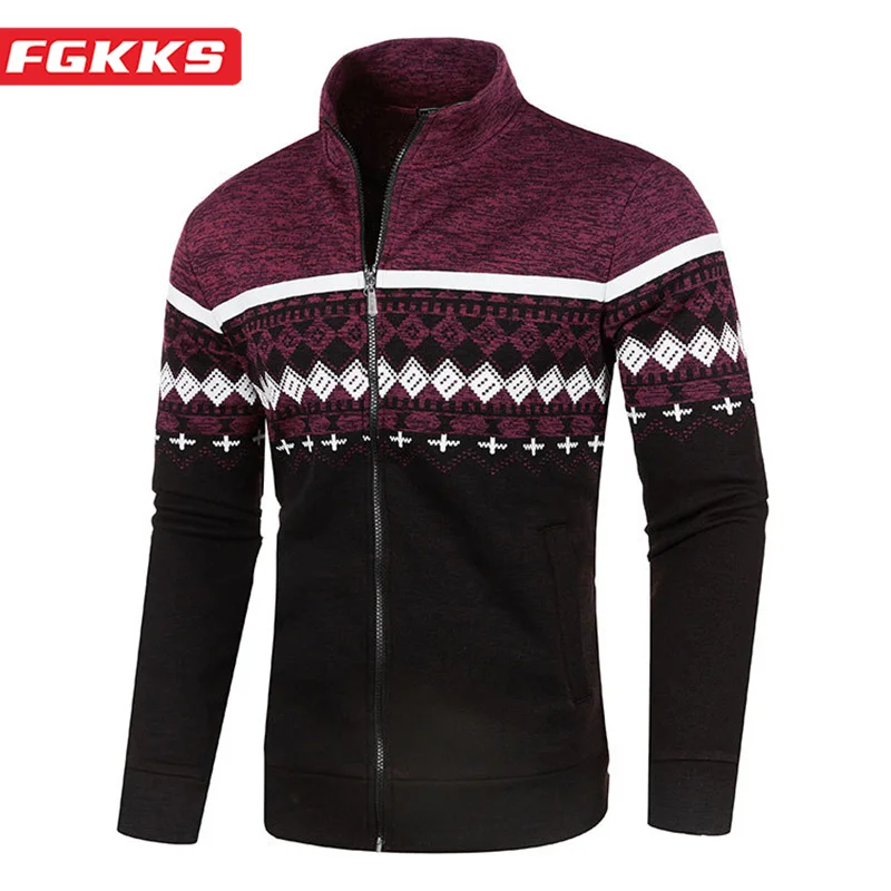 

FGKKS 2023 Outdoor Casual Sweater For Men Cardigan Pure Cotton Warm Cardigan Top High Quality Design Hot Sweater For Men