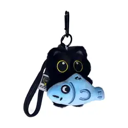 Adorable Seal Plush Keychain - Soft Stuffed Animal Pendant and Fashionable Keyring Accessory (Blue fish)