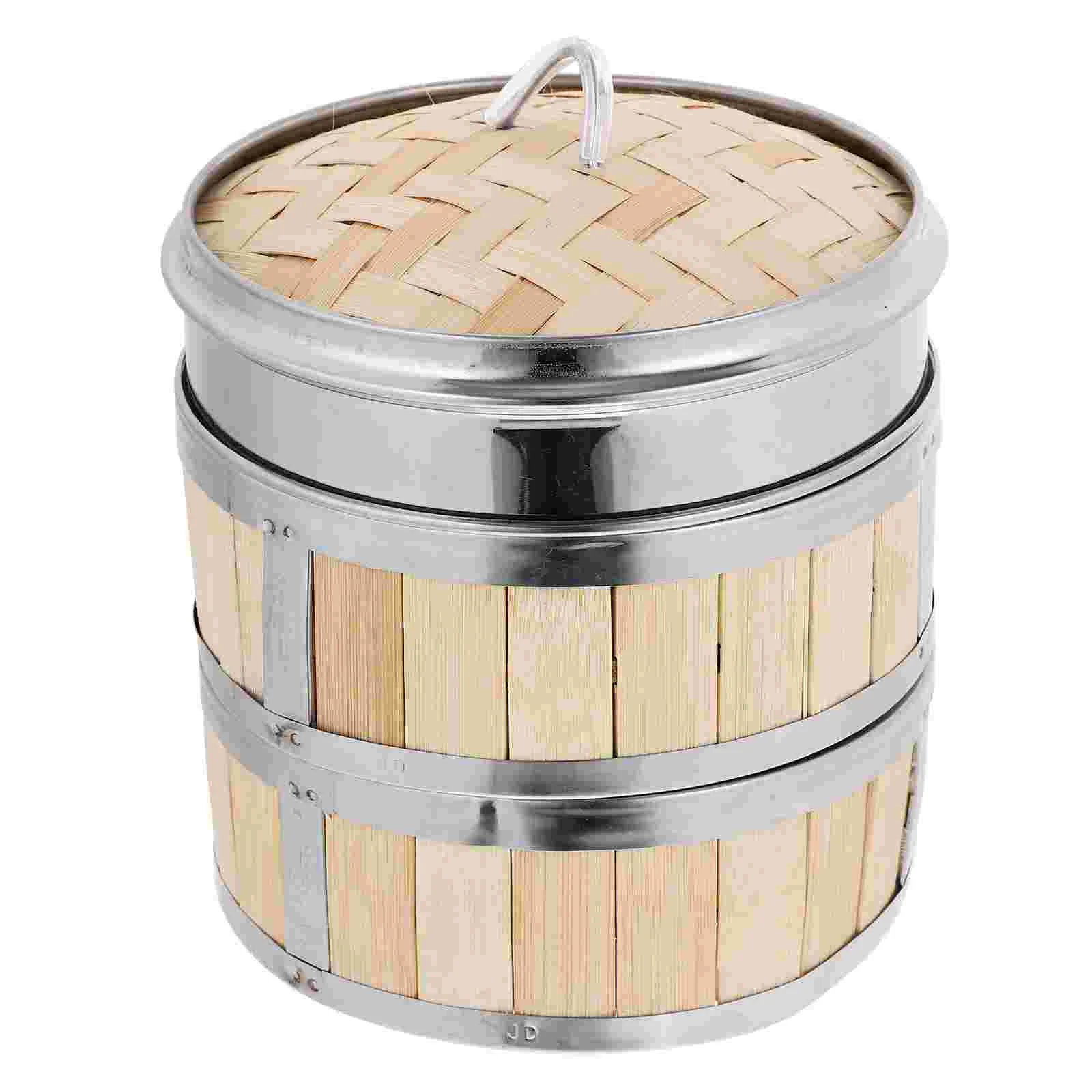 

of Food Steamer Bamboo Steamer Basket With Stainless Steel Frame Kitchen Supply