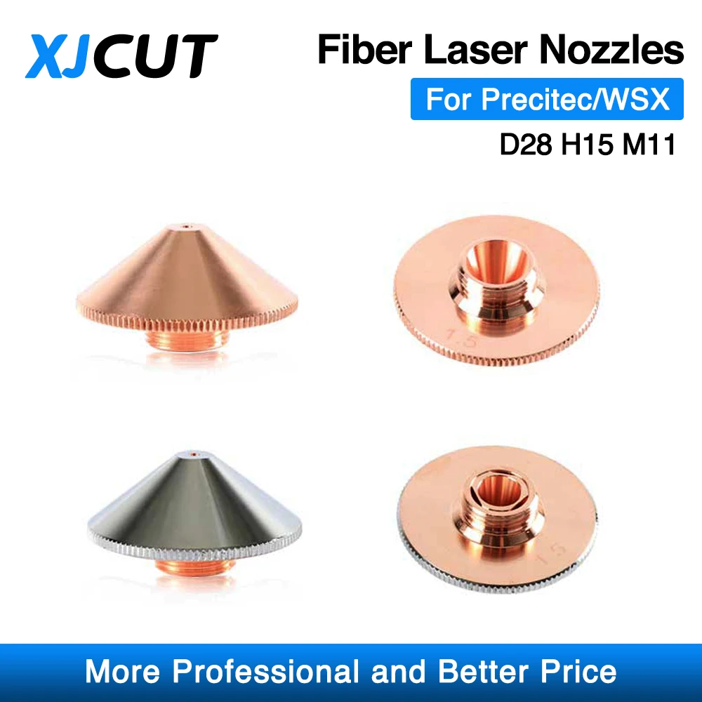 XJCUT Laser Nozzle For Precitec WSX Single Double Layer Dia.28mm Caliber 0.8-5.0mm P0591-571-0001 Fiber Laser Cutting Head