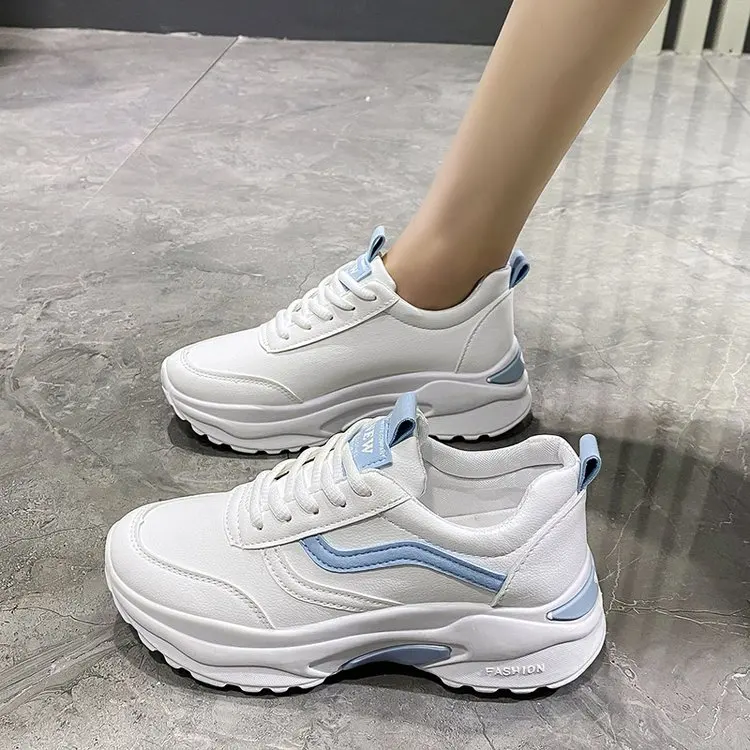 Spring Autumn Women Casual Zapatos Mujer Shoes Comfortable Breathable Mesh Sneakers Womens's Flat White Sneakers Vulcanized Shoe 6