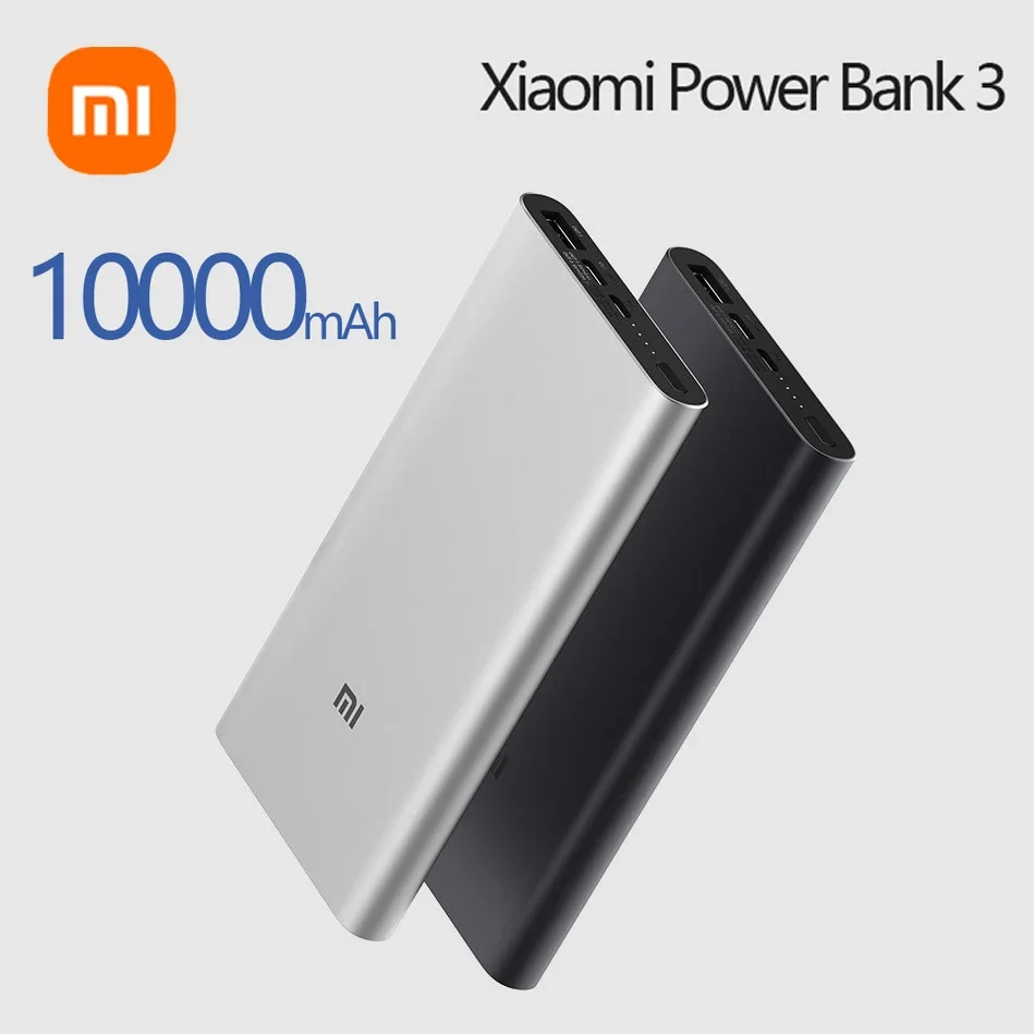 

Внешний аккумулятор Xiaomi Power Bank 3 PLM12ZM18W, 10000 мАч, двухсторонняя быстрая зарядка, оригинальный мобильный внешний аккумулятор MI для iPhone 14
