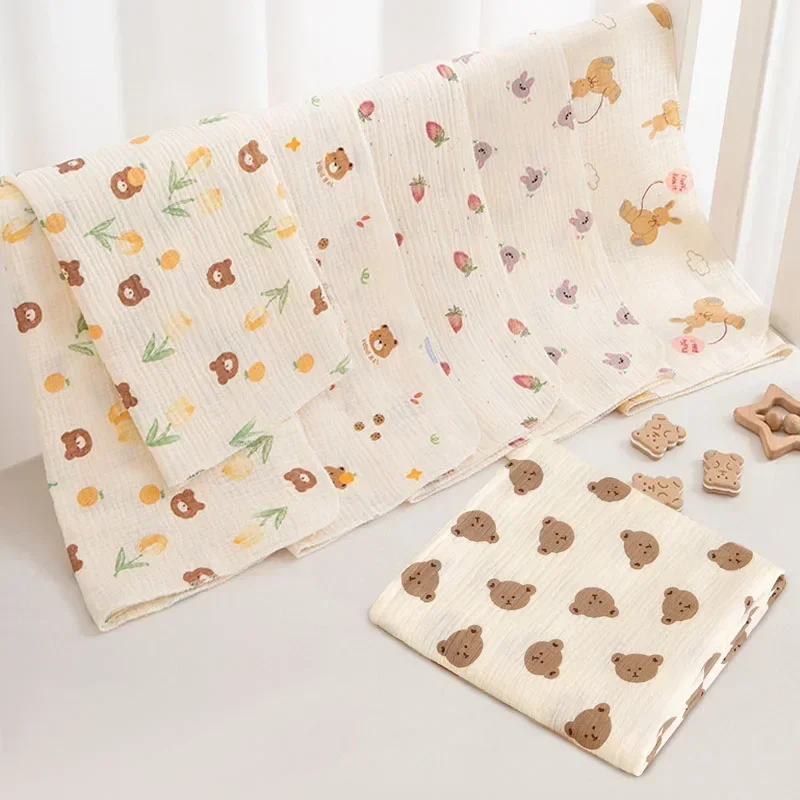 Baby Swaddling Blanket for Newborn Cotton Muslin Cover Swaddle Blanket Bedding Infant Bath Towel Items Mother Kids Stuff 80cm 2