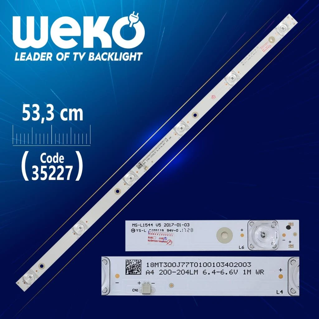 Ms L1544 V5 196 0lm 6 4 6 6v 1m Wr 53 3 Cm 6 Led Wk 5 El Products Aliexpress