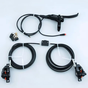 3 collegamenti Freni per biciclette Spegnimento freno idraulico E-Bike MTB Scooter elettrico 2300mm Disco rotore sinistro destro da 1 a 2 Accessori bici