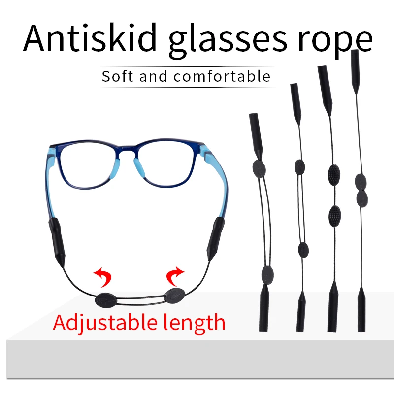 Adjustable Eyeglasses Straps Elastic Silicone Anti-Slip Sunglasses Chain Straps String Ropes Glasses Accessories_voghion.com
