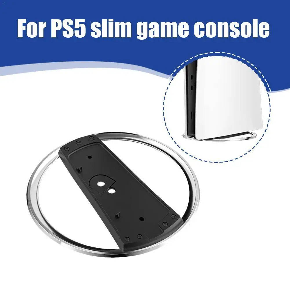 Per Ps5 Slim Game Console Supporto Da Tavolo Verticale In Metallo Supporto Da Tavolo Per Unità Ottica Sottile Ps5/Versione Digitale Base Game Accessa