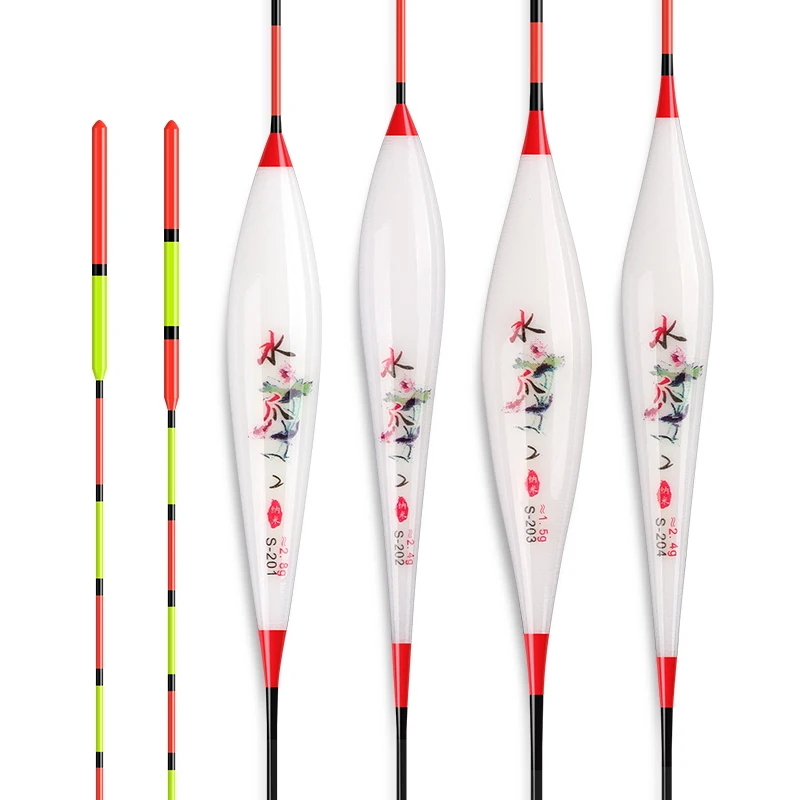 10PCS Angeln Schwimmt + 1 Tasche Haken + 1 Boje Rest Vertikale Fischerei Boje Flach Wasser Schwimmt Verbund Nano angeln Werkzeuge Zubehör – Detail 7