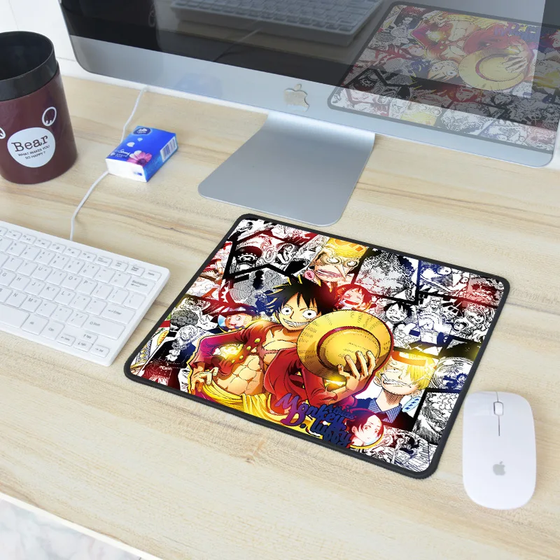 

One Piece Animation Peripheral Waterproof Mouse Pad Small Game Creative Table Mat Cartoon Lock Edge Thickening The Best Gift