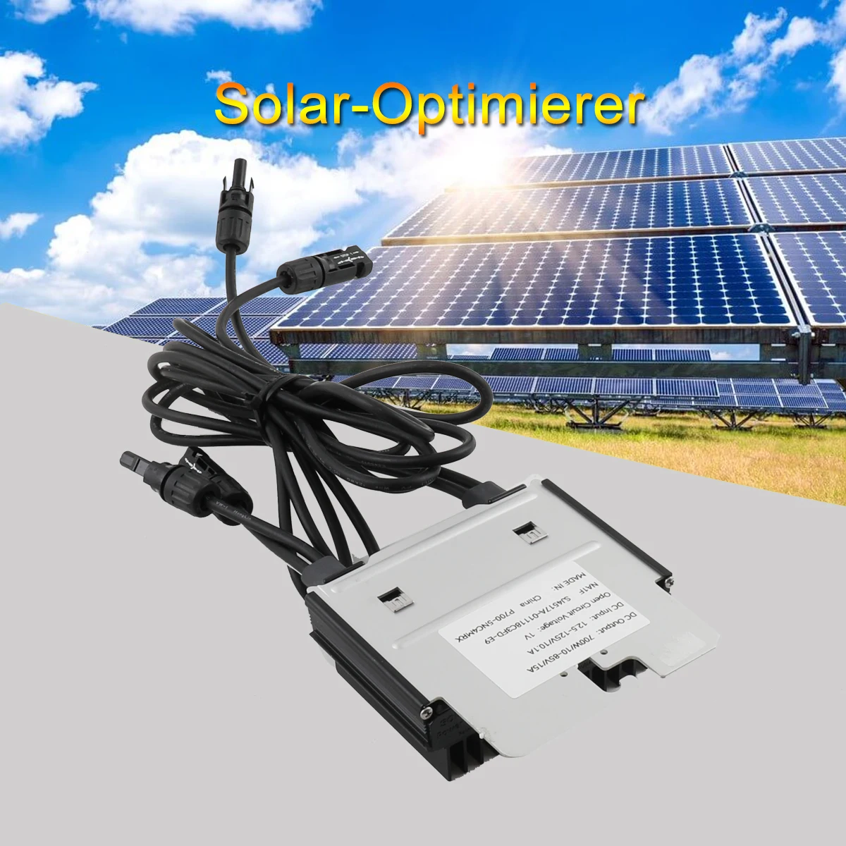 Pv Power Optimizer Mppt 700W 12V-125V Input Ip68 Monitoraggio Del Pannello Solare In Tempo Reale Anti-Hotspot Limitatore Di Tensione
