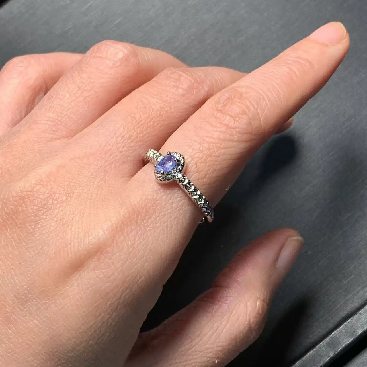 MM Natural Tanzanite Ring Adjustable Female Ring Jewelry for Women Gift Wholesale High Quality Vintage Fine