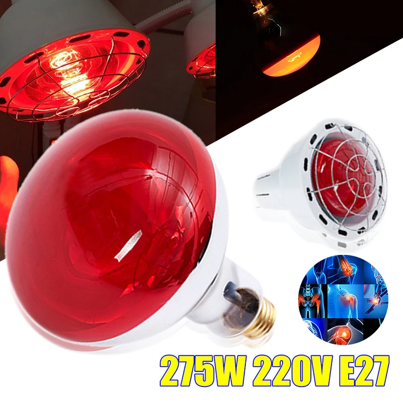 New 275W Beauty Salon Infrared Heat Lamp Bulb For Health Pain Relief Therapy 220V