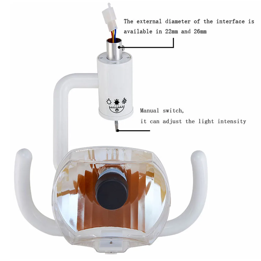 

Adjustable 50W Dental Halogen Lamp LED Oral Operation Cold Light Multi-angle Dentist Unit Chair Platform Easier Cleaning Tooth
