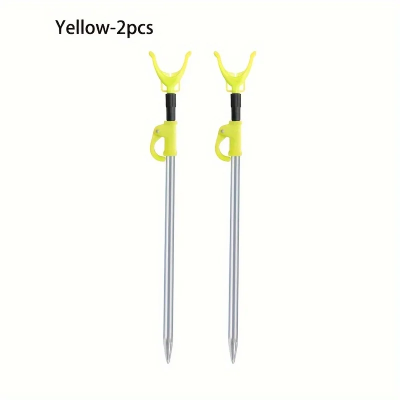 Support de canne télescopique en alliage d'aluminium premium - Double porte-canne compact et robuste