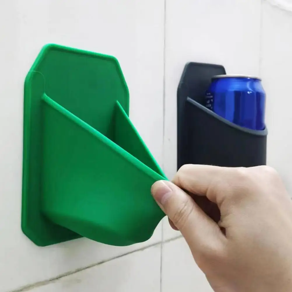 Storage Rack Cup Storage Shelf Bathroom Beverage Holders Paste Shower Beer Wine Racks with Good Toughness Portable Cup for Home