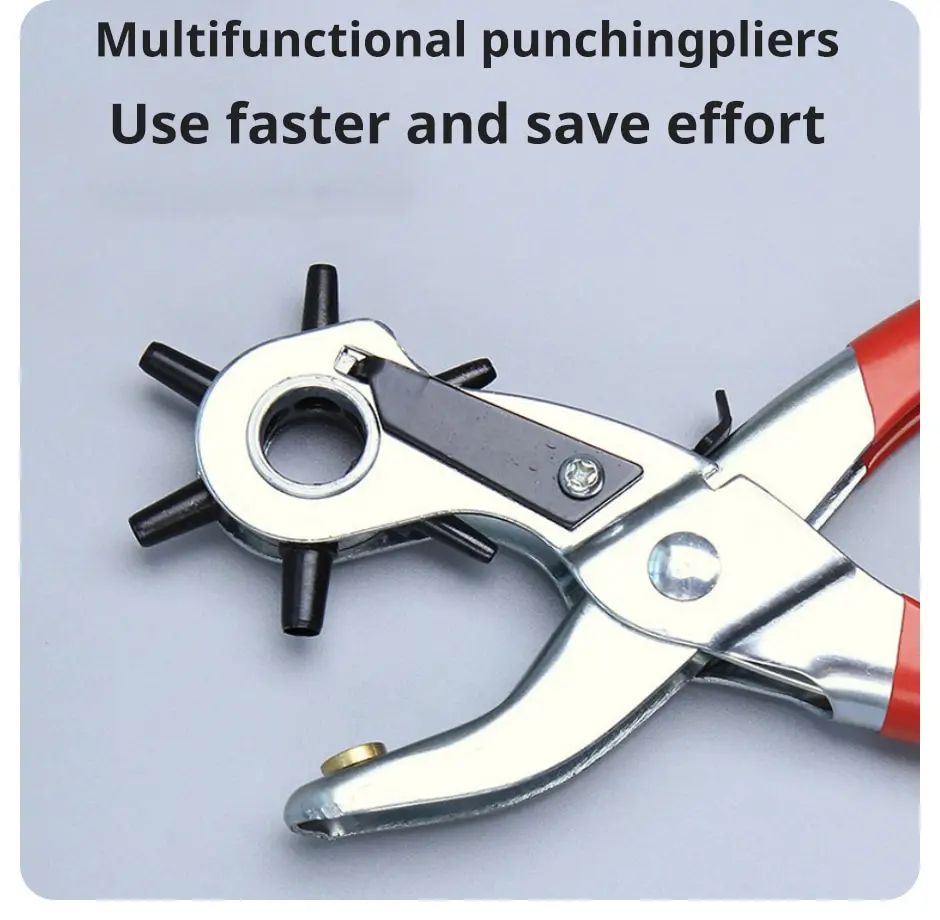 Leather Hole Punch Leather Tools Multifunctional Ordinary Carbon Steel Belt Puncher Hole Punch Punching Tool Belt Hole Puncher