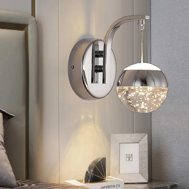 

ANITA Crystal Wall Lamp Nordic Creative Simple Bubble Sconces Light LED Fixtures For Home Bedroom Decorative