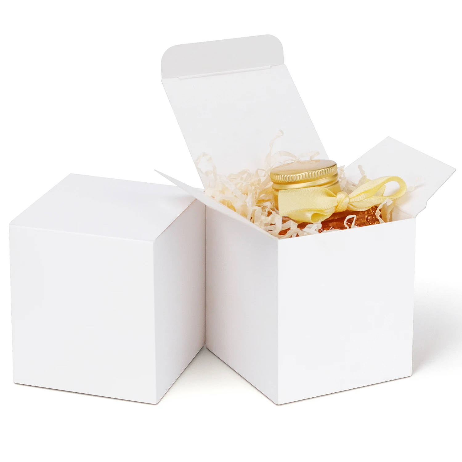 Confezione regalo piccola bianca per uso generale da 50 pezzi/scatola di  cartone quadrata vuota - AliExpress