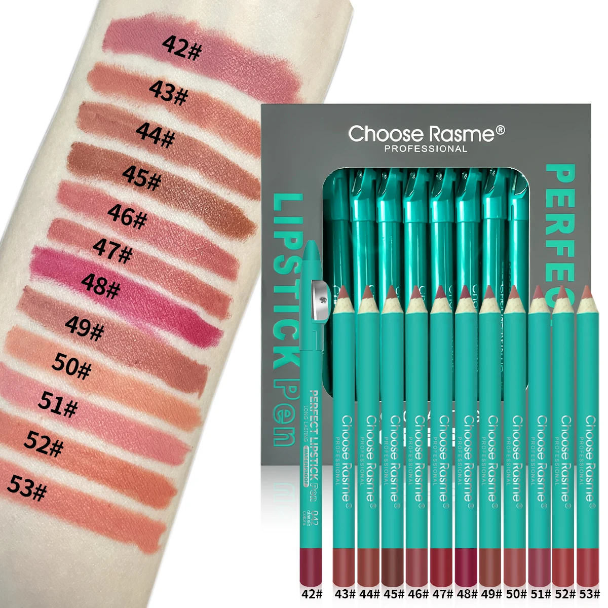 Bare brown lipstick pen lipstick no matte smooth waterproof lipliner durable non stick cup lipstick pen beauty cosmetics 5